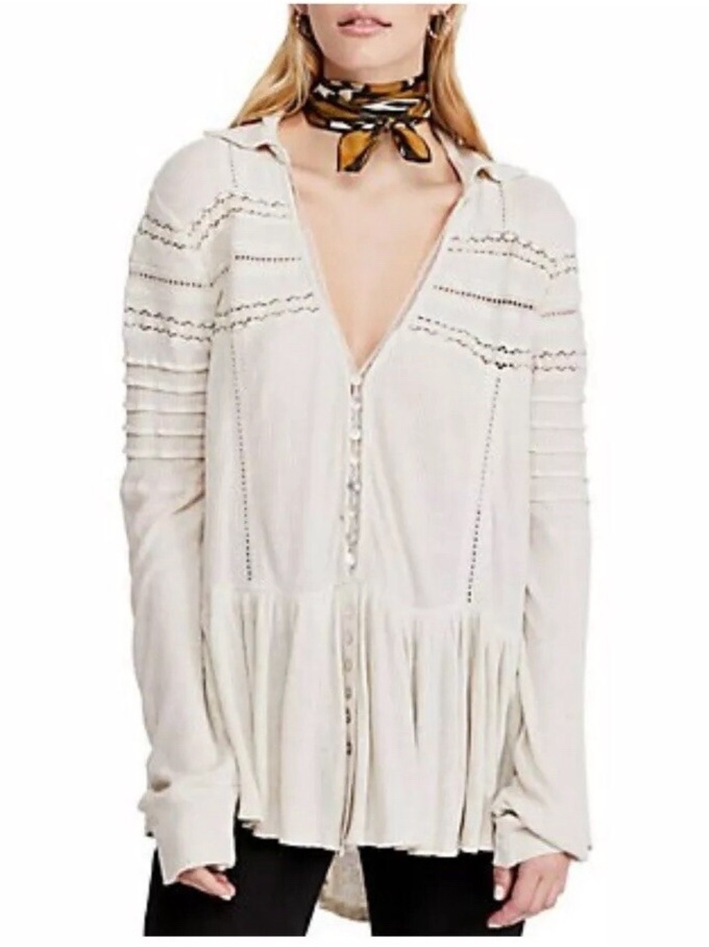 Free people set to stun lace top